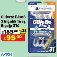 GİLLETTE BLUE 3  3 BIÇAKLI 3’LÜ TIRAŞ BIÇAĞI